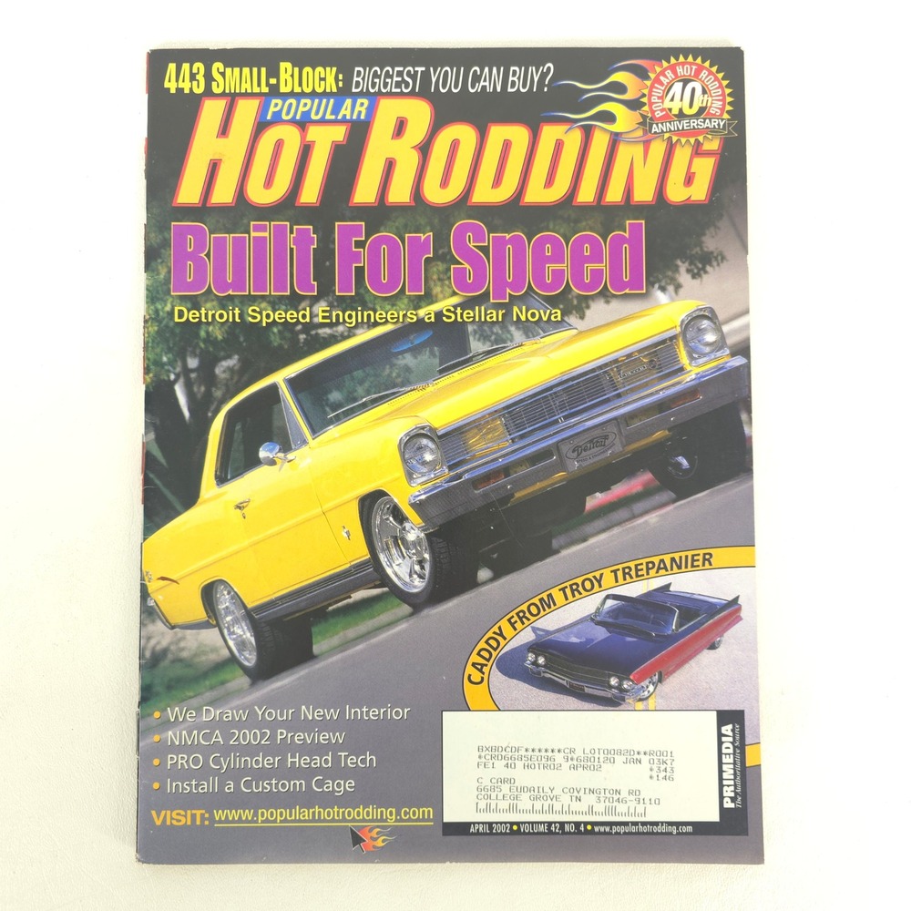 Vintage April 2002 Popular Hot Rodding Magazine Advertising Articles Print Ad